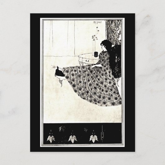 Postcard-Vintag Illustration-Aubrey Beardsley 45 Postkarte (Vorderseite)