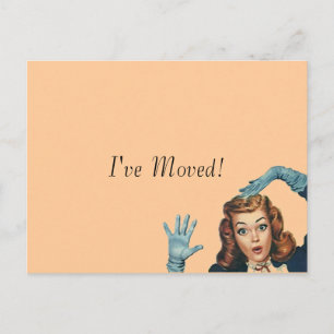 Postcard Vintag New Zuhause Job Ich habe Adresse v Ankündigungspostkarte