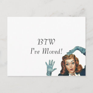 Postcard Vintag New Zuhause Job Ich habe Adresse v Ankündigungspostkarte