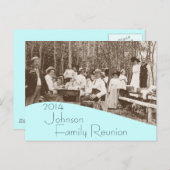Postcard Vintag Picnic Family Wiedersehen Einladun Einladungspostkarte (Vorne/Hinten)