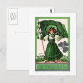 Postcard-Vintag St. Patricks Day Postkarte (Vorne/Hinten)
