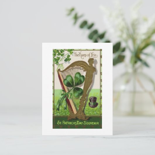 Postcard-Vintag St. Patricks Day Postkarte (Stehend Vorderseite)