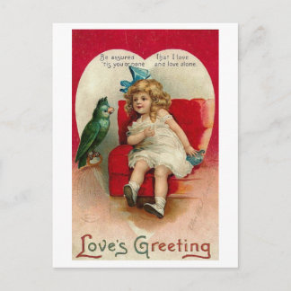 Postcard-Vintag Valentin Feiertagspostkarte