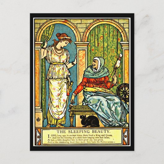 Postcard-Vintage Illustration-Walter Crane 12 Postkarte (Vorderseite)