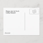 Postcard Vintage Kellnerin Kaffee Klatsch Einladun Einladungspostkarte (Rückseite)