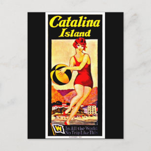 Postcard Vintage Reise-Catalina Insel Postkarte