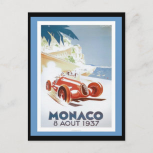 Postcard Vintage Reise-Monaco Postkarte