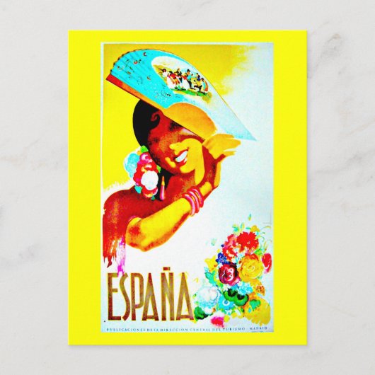 Postcard Vintage Reise - Spanien Postkarte (Vorderseite)