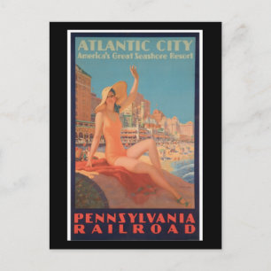 Postcard Vintage Travel-Atlantic City Postkarte
