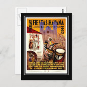 Postcard Vintage Travel Fiesta Havanna Postkarte (Vorne/Hinten)