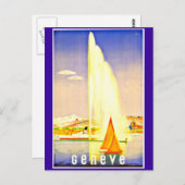 Postcard Vintage Travel-Genf Postkarte (Vorne/Hinten)