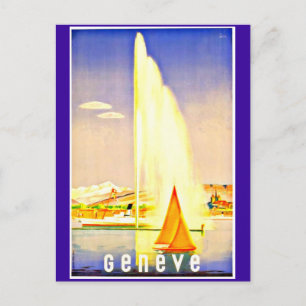 Postcard Vintage Travel-Genf Postkarte