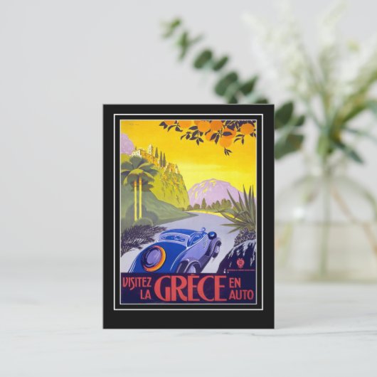 Postcard Vintage Travel Greve Griechenland Postkarte (Stehend Vorderseite)