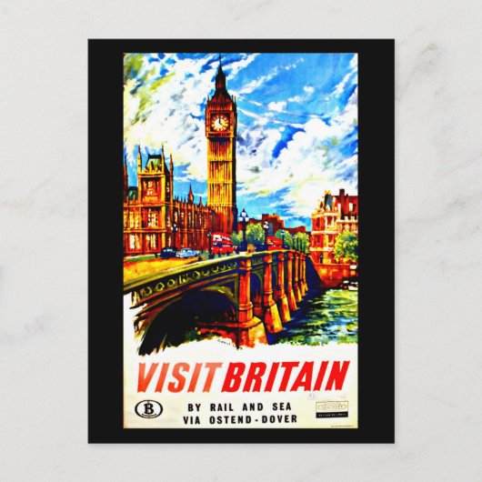 Postcard Vintage Travel-Großbritannien 2 Postkarte (Vorderseite)