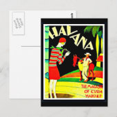 Postcard Vintage Travel-Havanna 2 Postkarte (Vorne/Hinten)
