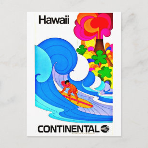 Postcard-Vintage Travel-Hawaii 6 Postkarte