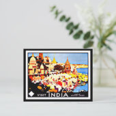 Postcard Vintage Travel-Indien Postkarte (Stehend Vorderseite)