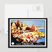 Postcard Vintage Travel-Indien Postkarte (Vorne/Hinten)