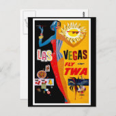 Postcard Vintage Travel-Las Vegas Postkarte (Vorne/Hinten)