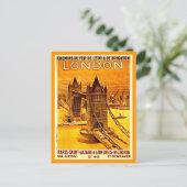Postcard Vintage Travel-London 2 Postkarte (Stehend Vorderseite)
