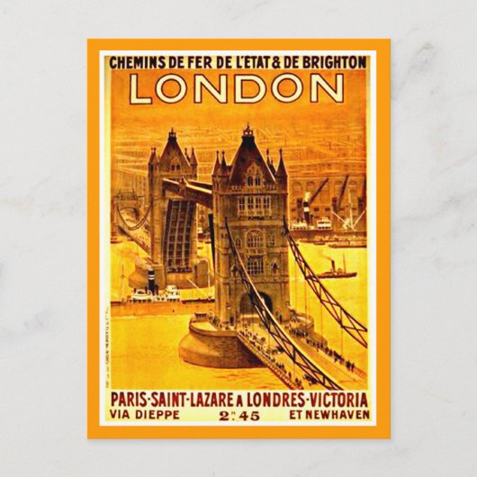 Postcard Vintage Travel-London 2 Postkarte (Vorderseite)