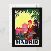 Postcard Vintage Travel-Madrid Postkarte (Vorne/Hinten)