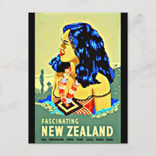 Postcard Vintage Travel-Neuseeland Postkarte