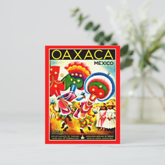 Postcard Vintage Travel-Oaxaca Postkarte (Stehend Vorderseite)
