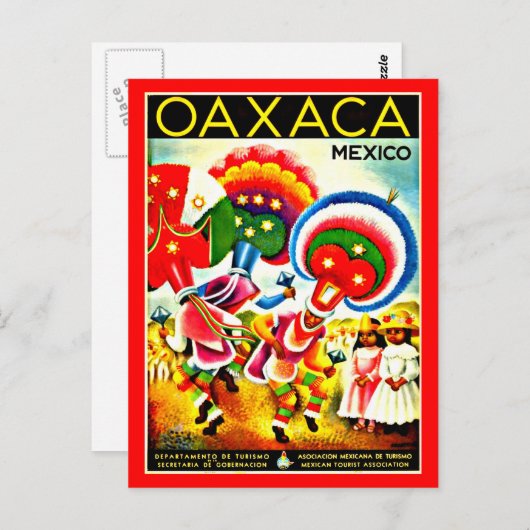 Postcard Vintage Travel-Oaxaca Postkarte (Vorne/Hinten)