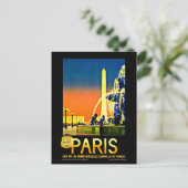 Postcard Vintage Travel-Paris Postkarte (Stehend Vorderseite)