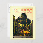 Postcard Vintage Travel-Quebec Postkarte (Vorne/Hinten)