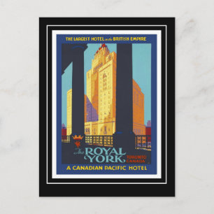 Postcard Vintage Travel Royal York Hotel 1945 Postkarte