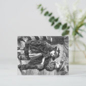 Postcard - Vintage Winter Scene Postkarte (Stehend Vorderseite)
