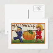 Postcard-Vintages Halloween Postkarte (Vorne/Hinten)