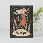Postcard - Virgo Celestial Feiertagskarte (Stehend Vorderseite)