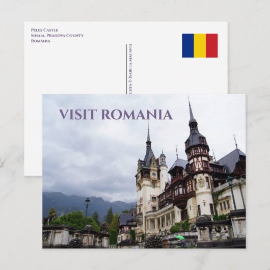 Postcard Visit Romania Postkarte (Vorne/Hinten)