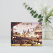 Postcard Voyage to Fantasy - SteamPunk City Postkarte (Stehend Vorderseite)