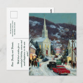 *POSTCARD w/MESSAGE Painted Nostalgic Christmas  Postkarte (Vorne/Hinten)