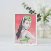 Postcard w/ orig. art, Turkish Dancer Nejla Ates Postkarte (Stehend Vorderseite)