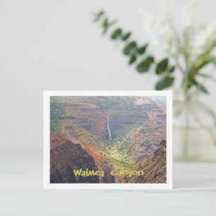 POSTCARD, WAIMEA CANYON /WATERFALLS, KAUAI, HAWAII POSTKARTE