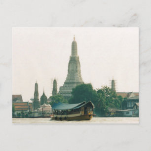 Postcard Wat Arun am Chao Phraya River in Bangkok Postkarte