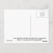 Postcard Waterfall Neuseeland Postkarte (Rückseite)