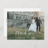 Postcard Wedding danke + Foto der Schrift Postkarte (Vorne/Hinten)