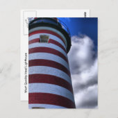 Postcard-West Quoddy Head Lighthouse Maine Postkarte (Vorne/Hinten)