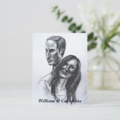 Postcard William & Catherine Wedding Postkarte (Stehend Vorderseite)