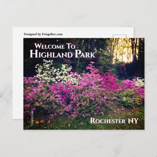 Postcard - Willkommen im Highland Park Rochester N Postkarte (Vorne/Hinten)