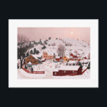 Postcard - Winter Day in the Village Postkarte<br><div class="desc">Winter Day in the Village,  Oskar Bergman,  1927.</div>