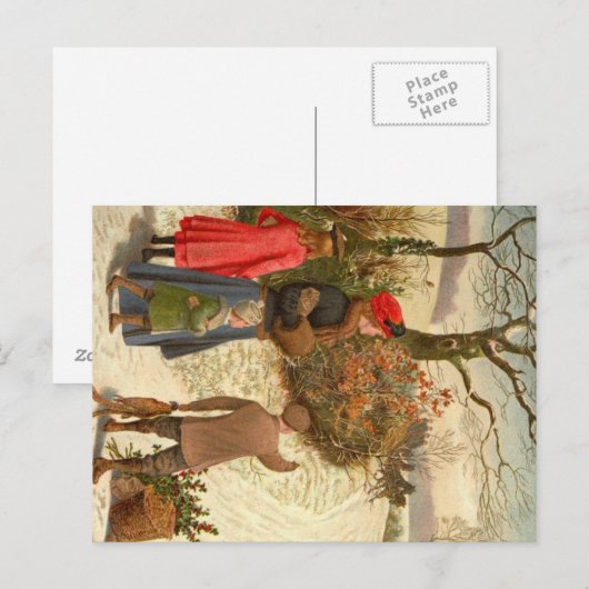 Postcard - Winter Scene Postkarte (Vorne/Hinten)