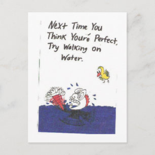 Postcard with animation of funny church signs postkarte