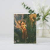 Postcard With Gaston Bussiere Painting Postkarte (Stehend Vorderseite)